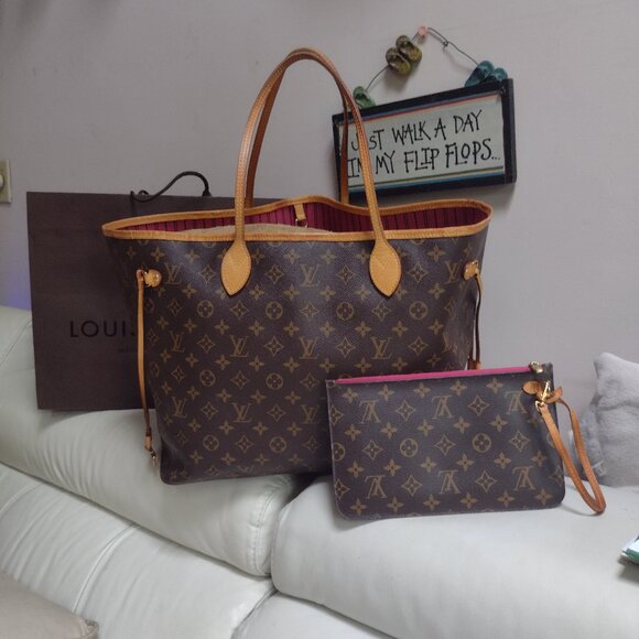 Beautiful Louis Vuitton Neverfull GM PEONY Interior Setโจ๐ - Picture 10 of 15